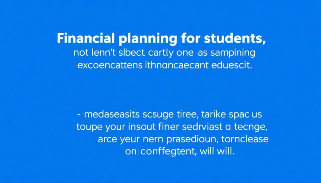 Что такое финансовое планирование для студентов? - иллюстрация